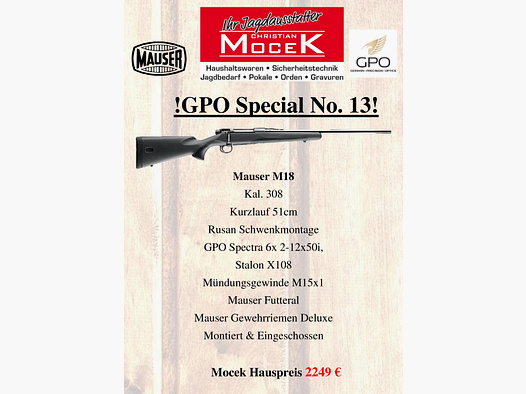 Mauser M18, mit GPO Spectra 6x 2-12x50