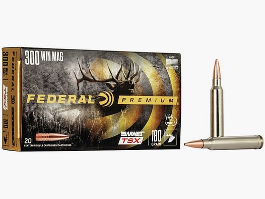 Federal Premium Barnes TSX .300 Win. Mag. 180GR HP 20 patronen