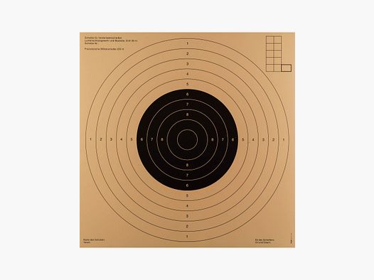 100 Zielkarten 85 x 85 cm C200 UIT