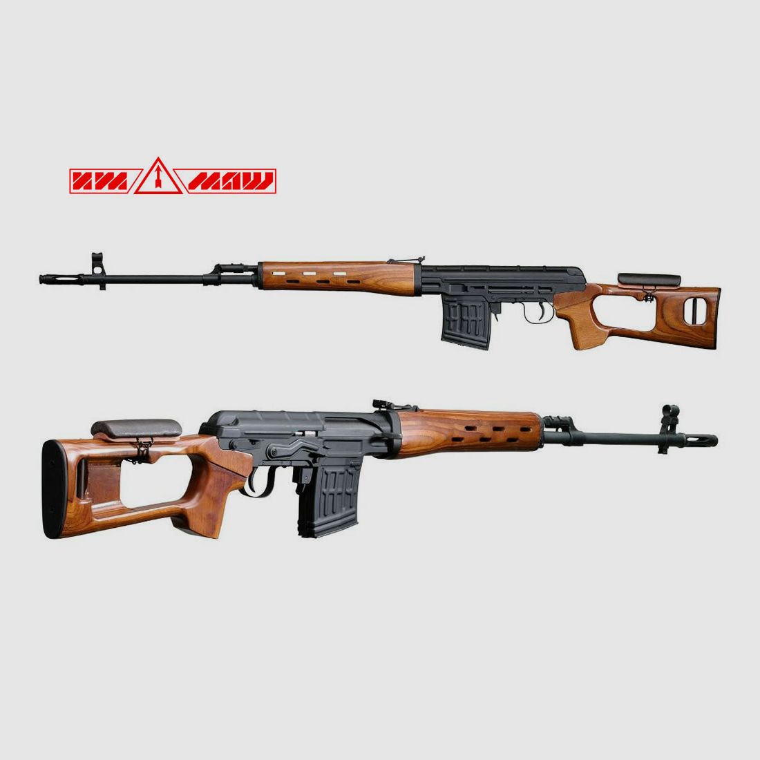 Softair- Federdruckgewehr SVD Dragunov v. Izhevsk, Holzschaft, Kal. 6mm (P18)