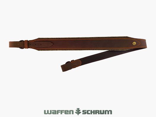 AKAH Gewehrriemen Leder - Braun Pull-Up-Effekt 50MM Filzunterlage