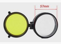 Oogbeschermkap voor richtkijker met filter, Flip Up Lensbeschermer, 57mm diameter