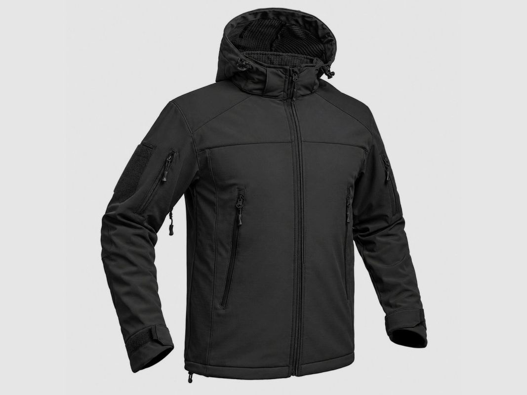 Fighter A10® Softshell Jas Heren - Zwart, waterdicht, afbeelding 1 van 7