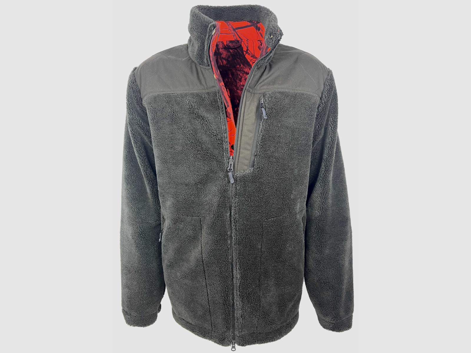 SHOOTERKING wendbare Faserpelzjacke Olive/ Blaze Orange