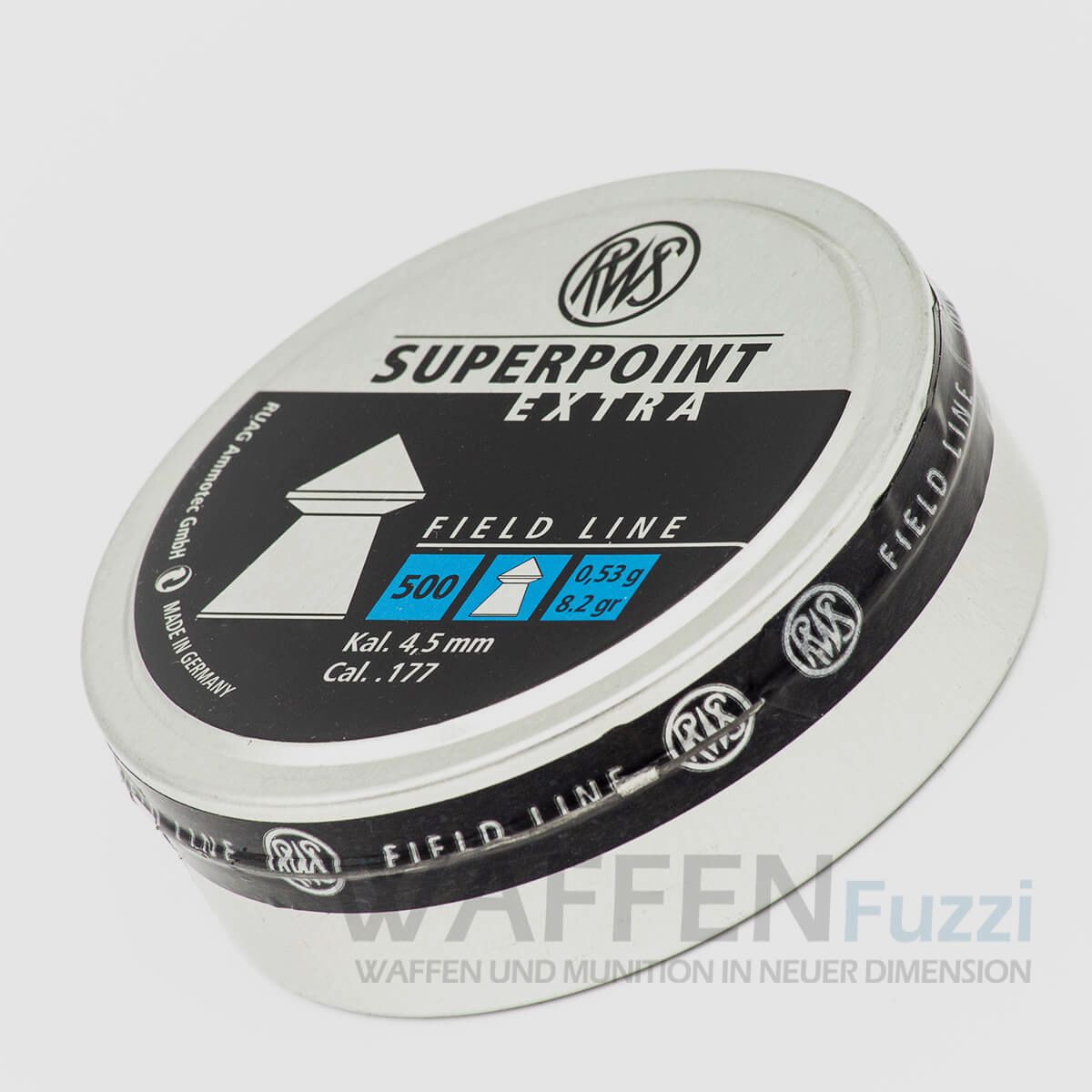 RWS Superpoint EXTRA Pointe fine Ligne de champ 500 pcs. Calibre 4,5 mm
