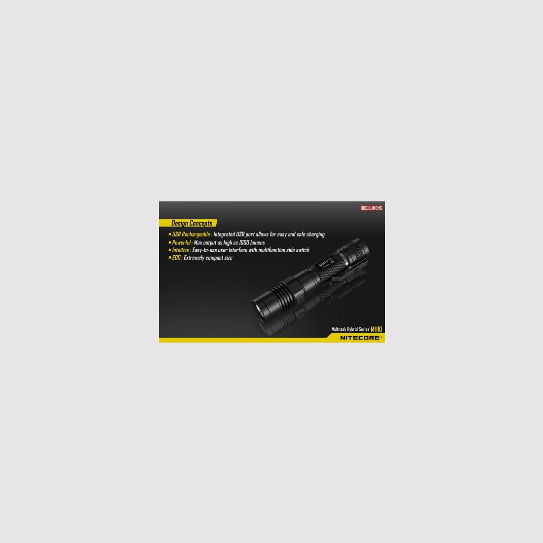 Nitecore MH10 Taschenlampe 1000 Lumen, Bild 5 von 17