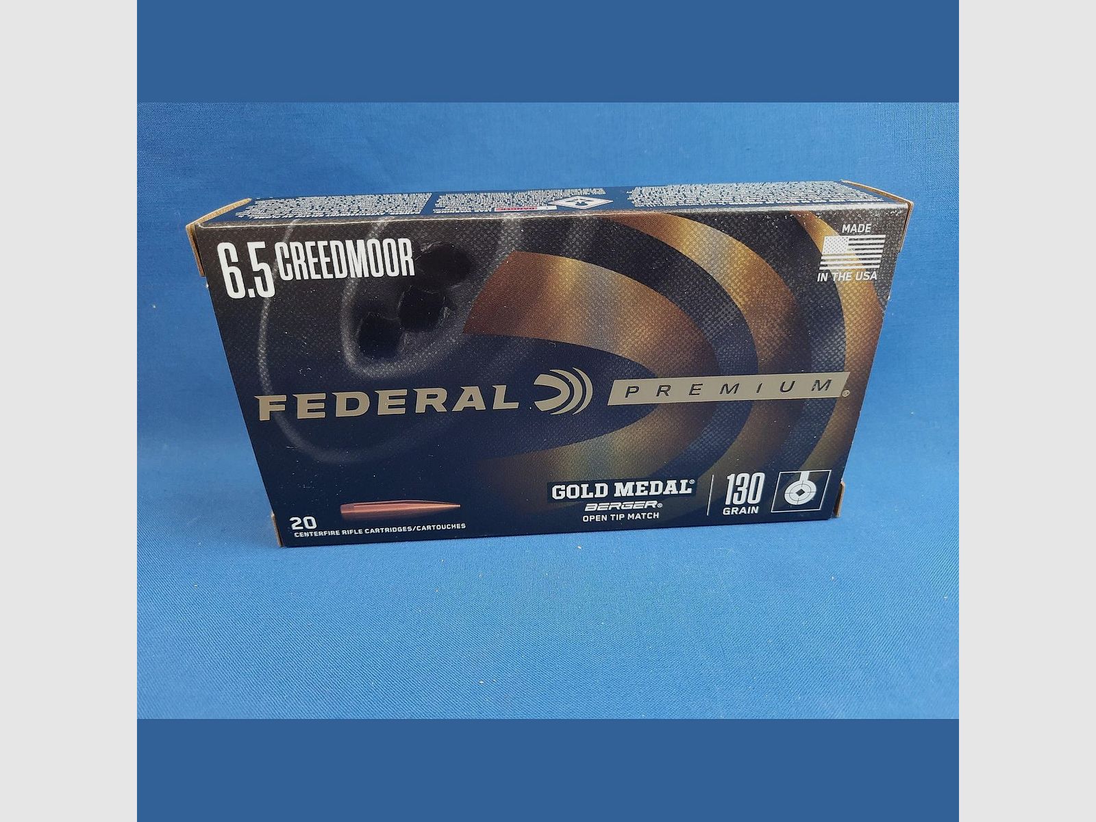 Federal Gold Medal 6,5 Creedmoor 8,4g./130grs. Berger Hybrid VLD, immagine 1 di 2
