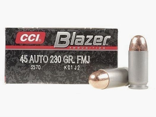 CCI Blazer Aluminum .45 ACP 230GR FMJ 50 cartridges