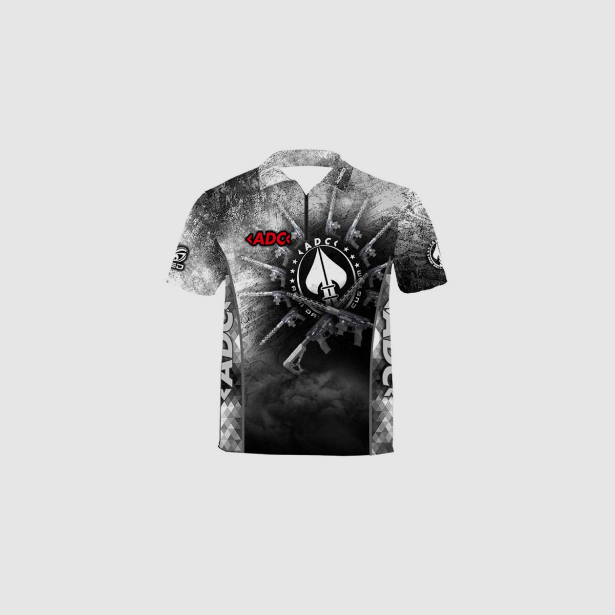 DED ADC Custom Competition T-Shirt - Grigio, taglia: 9XL, Nome personalizzato: Nessun nome, Tipo di abbigliamento: Regolare (Uomini), immagine 3 di 3