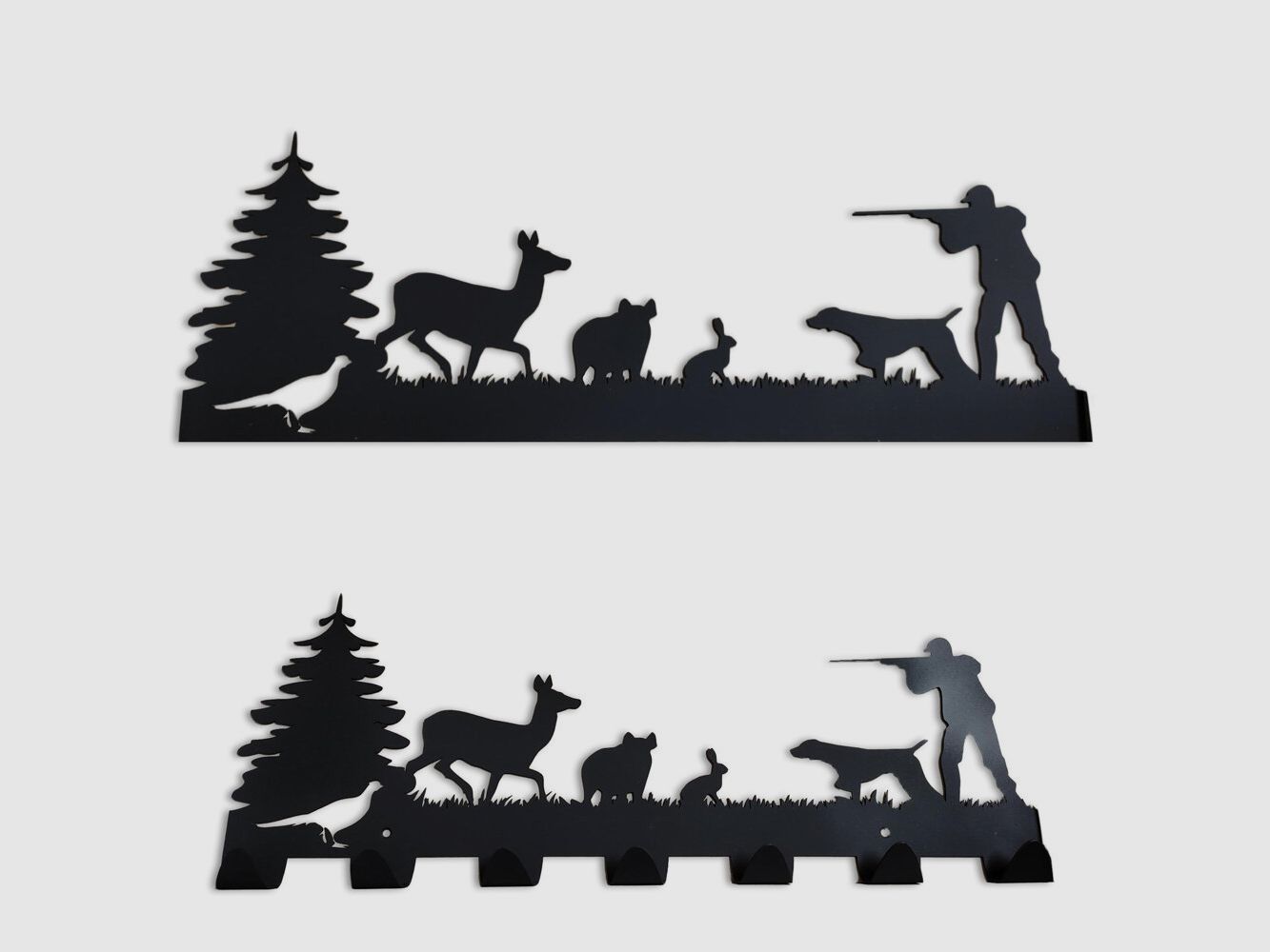 Lovergreen Dekoration Motiv schwarze Garderobe Jagdszene