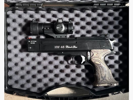Weihrauch HW 45 Black Star .22 - 5.5 inkl. Koffer und 4,5 mm Wechsellauf