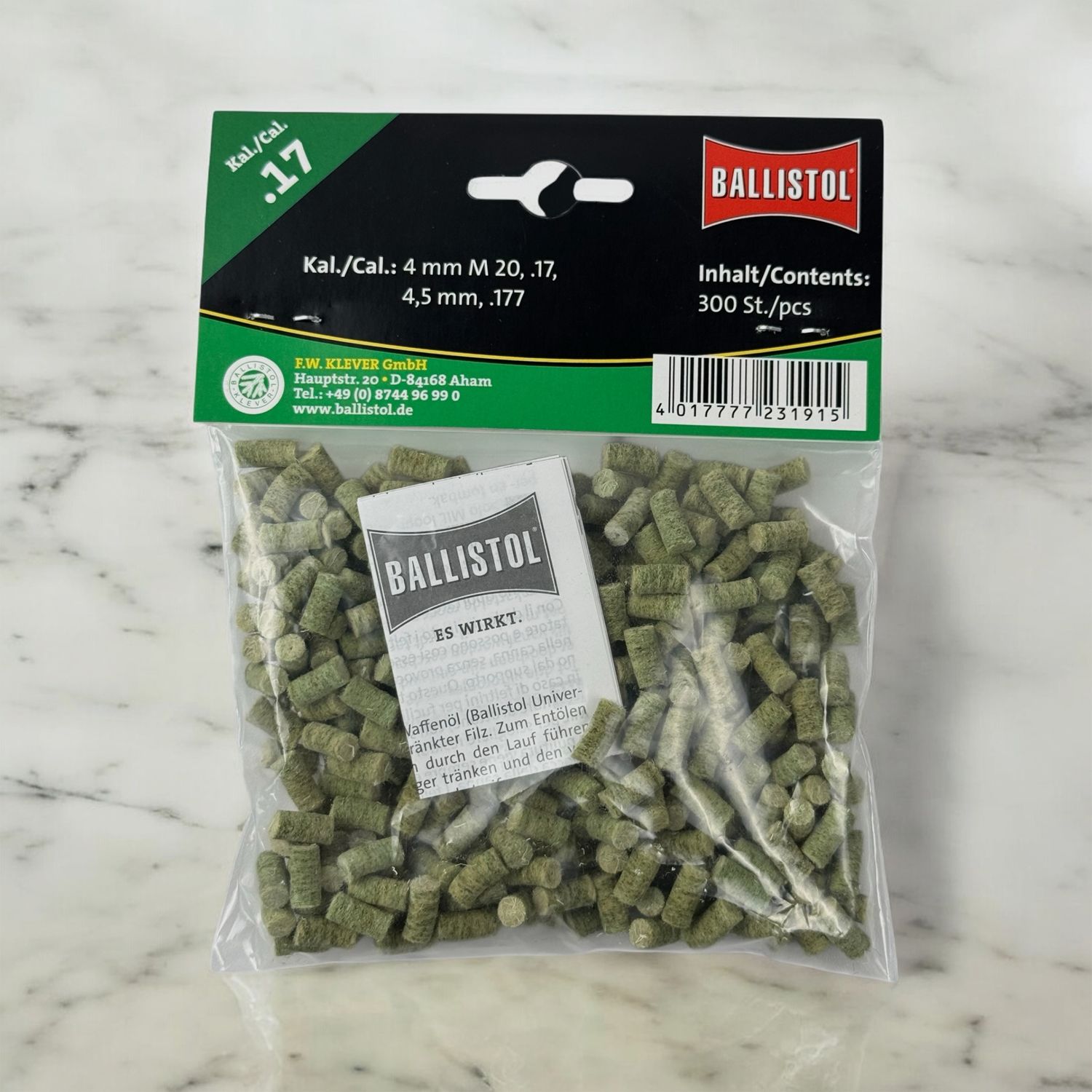 Ballistol Pulitore in Feltro Speciale Cal. .17