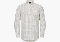 Chris Hemd Herren Creme/Braun Kariert M