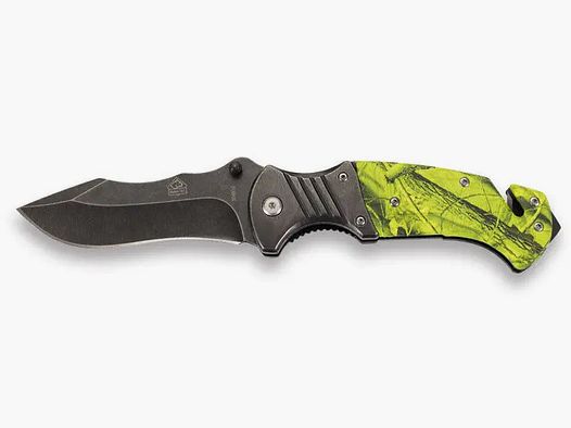 PUMA TEC Coltello da soccorso a una mano, Camo / verde