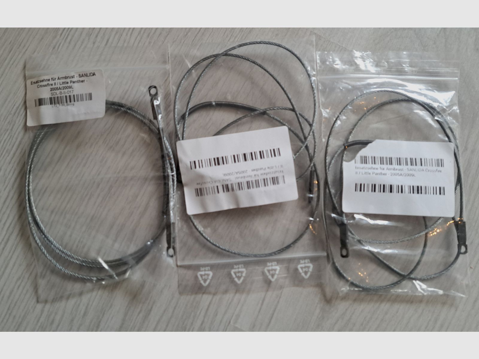 3x Ersatzsehne für Amrbrust SANUDA Crossfire 2 / Little Panther