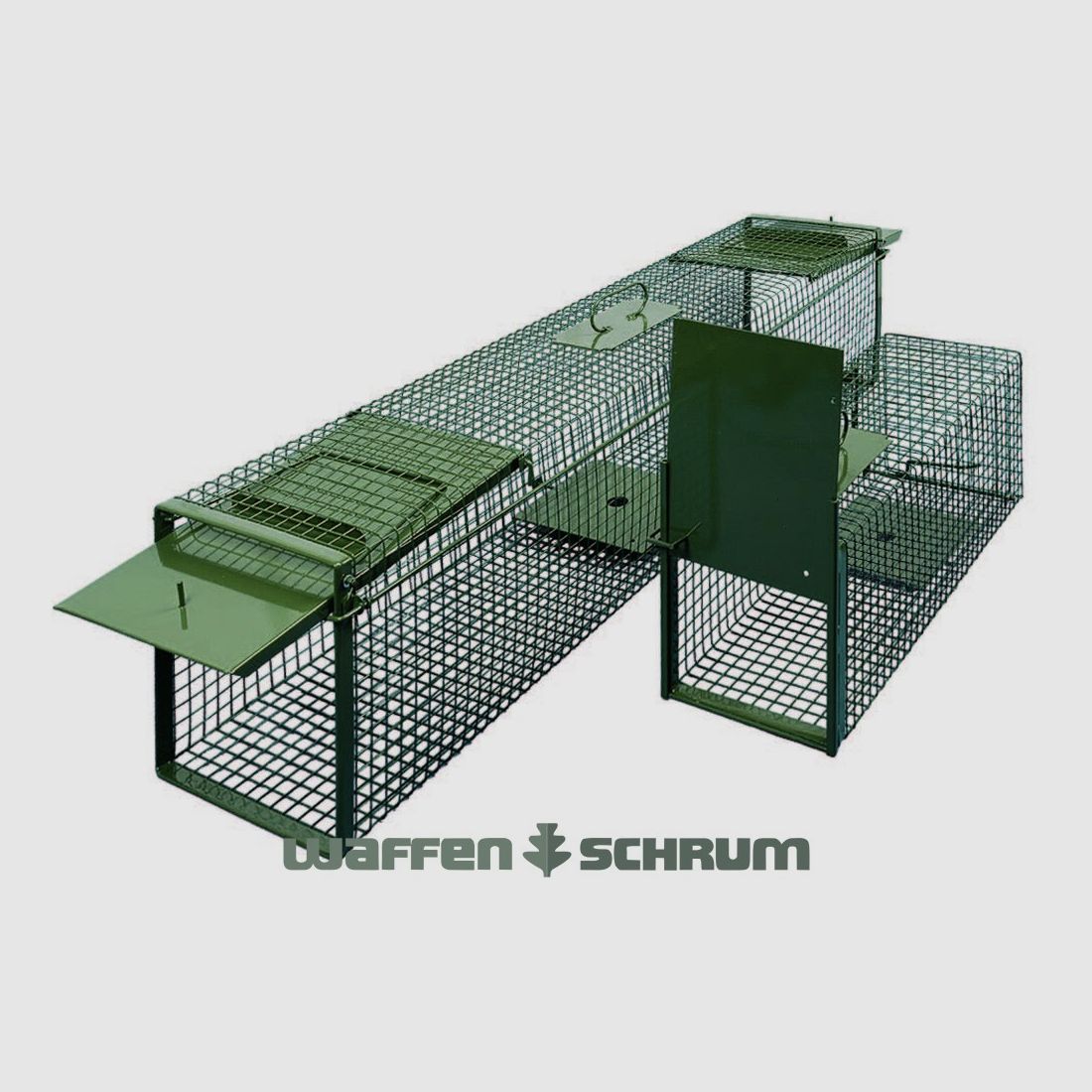 DAUTHvertrieb Lebendfangfalle Draht 2türig 134x28x32cm
