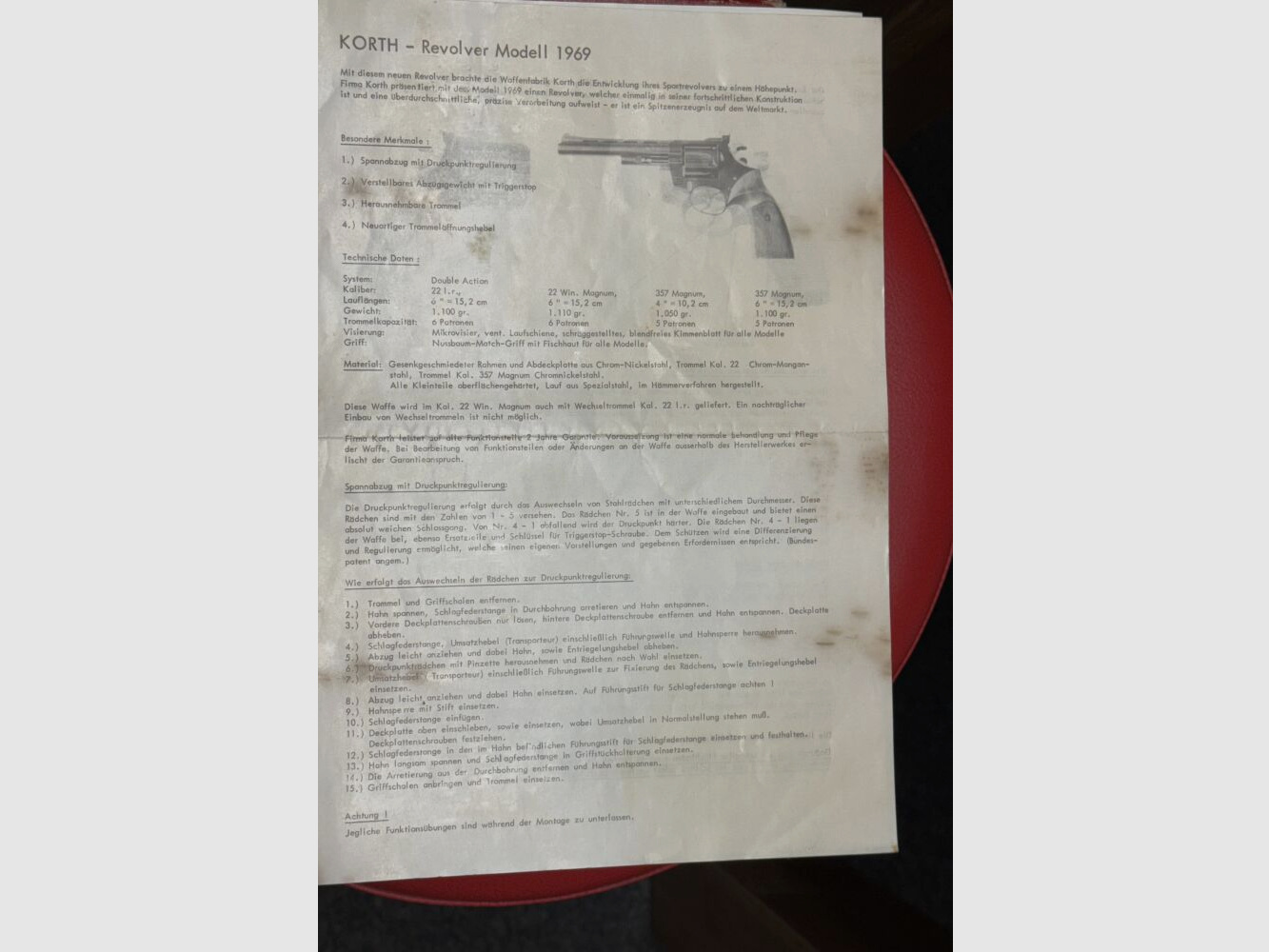 Korth Revolver 22LR 6 Zoll 1969