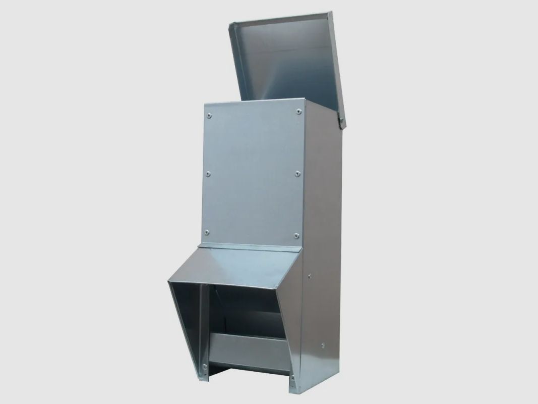 Galvanized hopper feeder 7 kg for chickens and poultry, image 3 of 10
