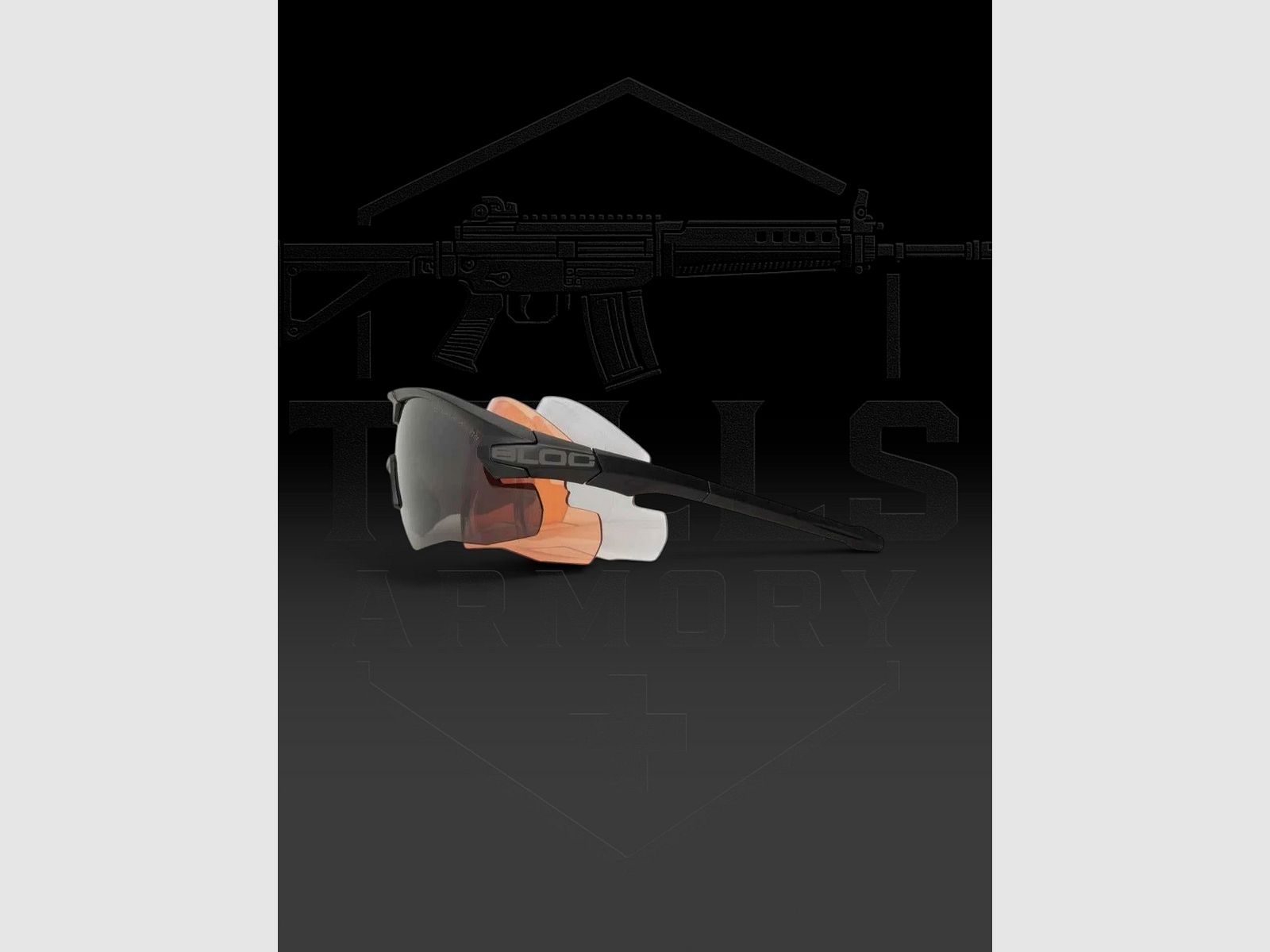 BLOC Lynx Ballistic Antifog Schutzbrille, Set mit 3 Linsen, Black, Bild 2 von 3