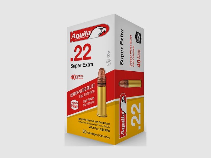 Aguila Super Extra High Velocity .22 LR 40GR CP SP 50 cartucce