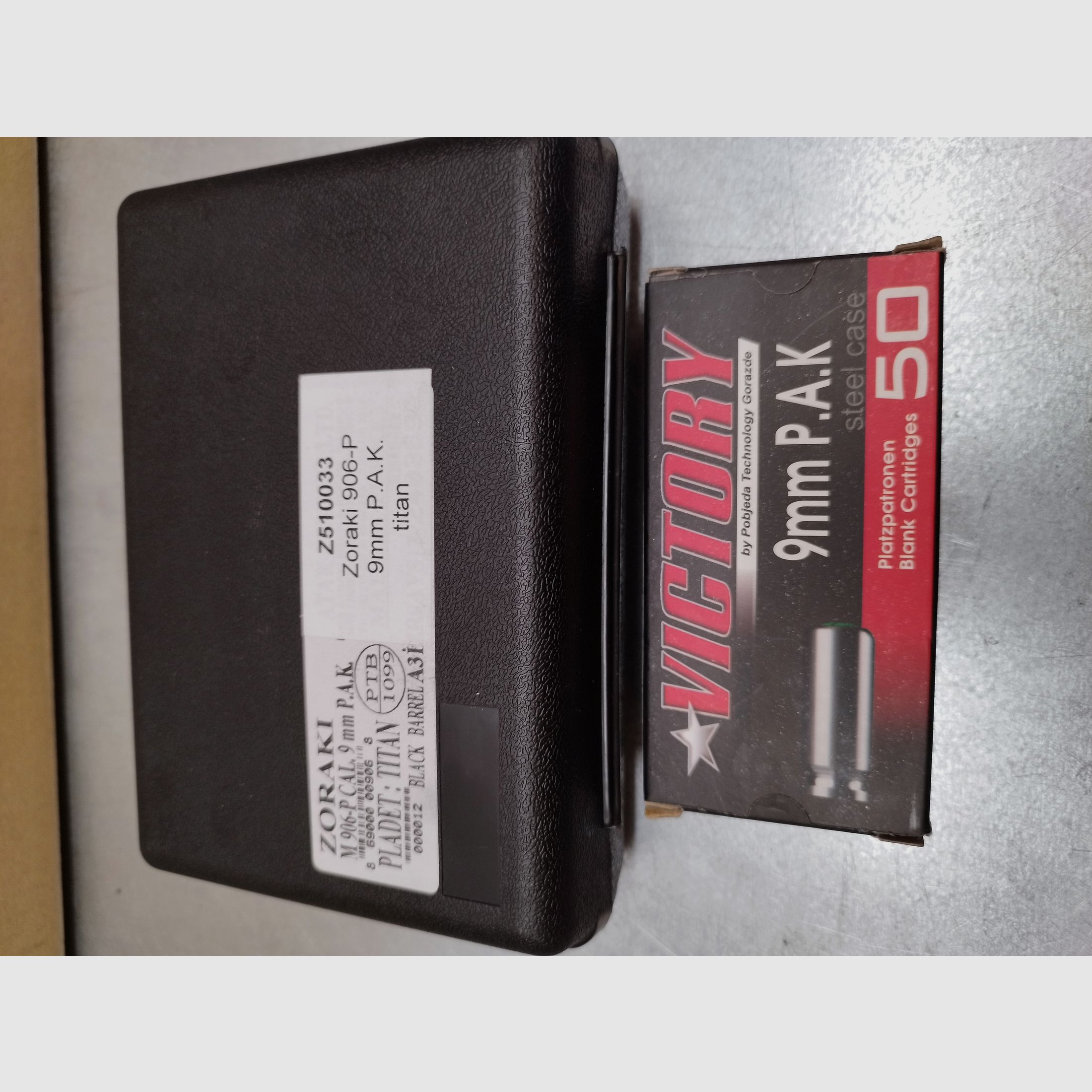 Zoraki 906 Schreckschuss Pistole 9mm Titan-Optik Set Angebot !!Neuware!!