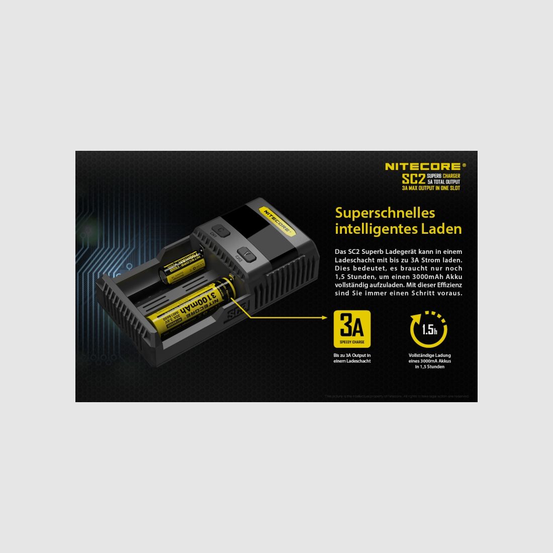 Nitecore SC2 3A Schnelllader
