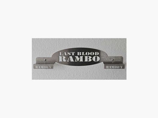 Rambo 5 Messer Designer Wandhalter Edelstahl 3D Effekt