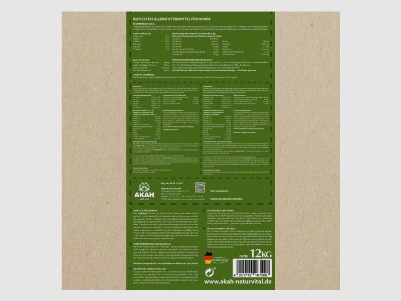 AKAH NaturVital® PREMIUM Hundefutter 12kg, Bild 3 von 3