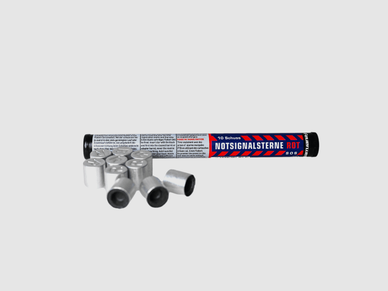 Zink Feuerwerk Notsignalsterne Rot 10 Stk. 9 mm