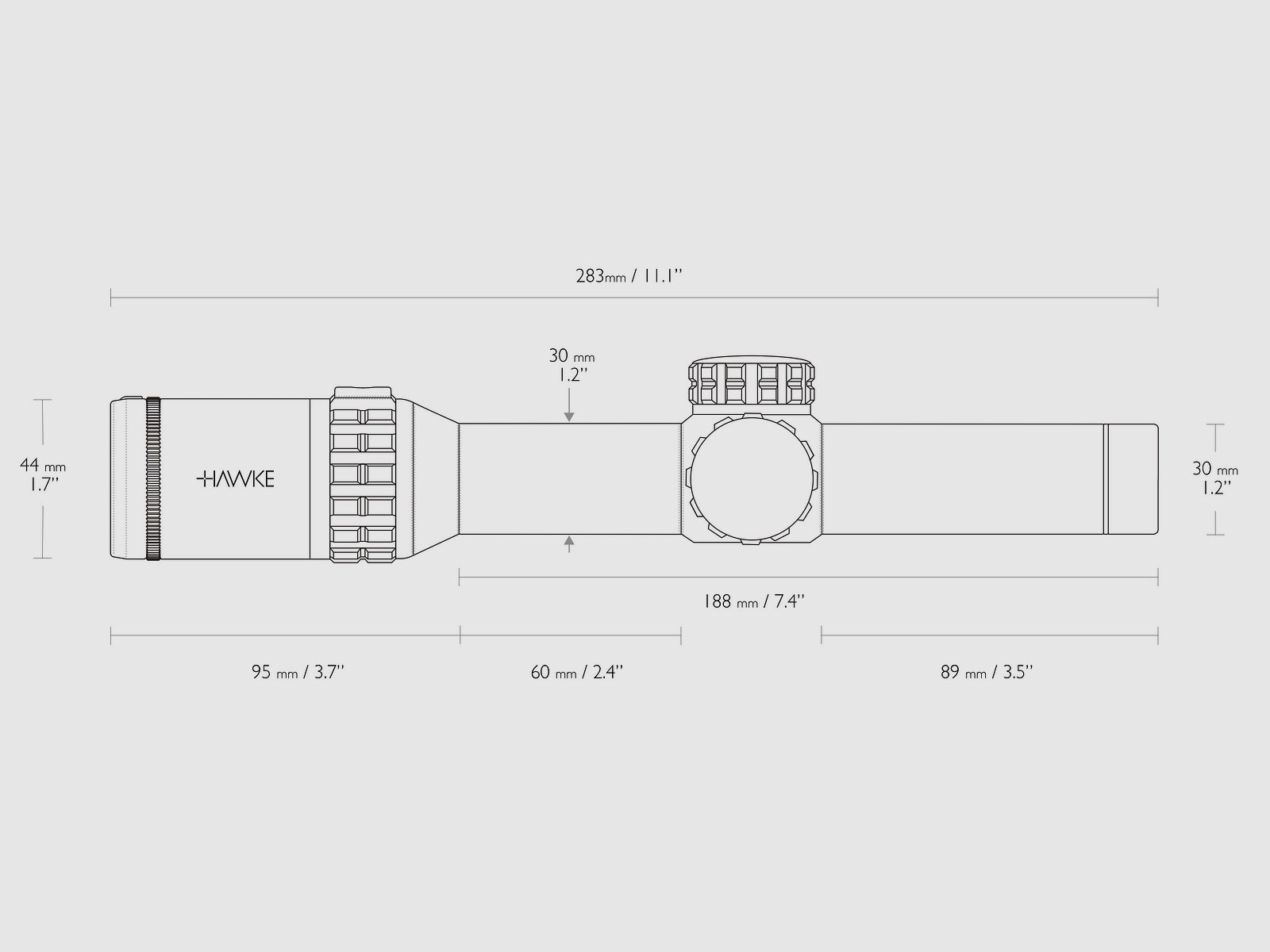 HAWKE 18400 telescopio FRONTIER 30 1-6x24 L4A DOT