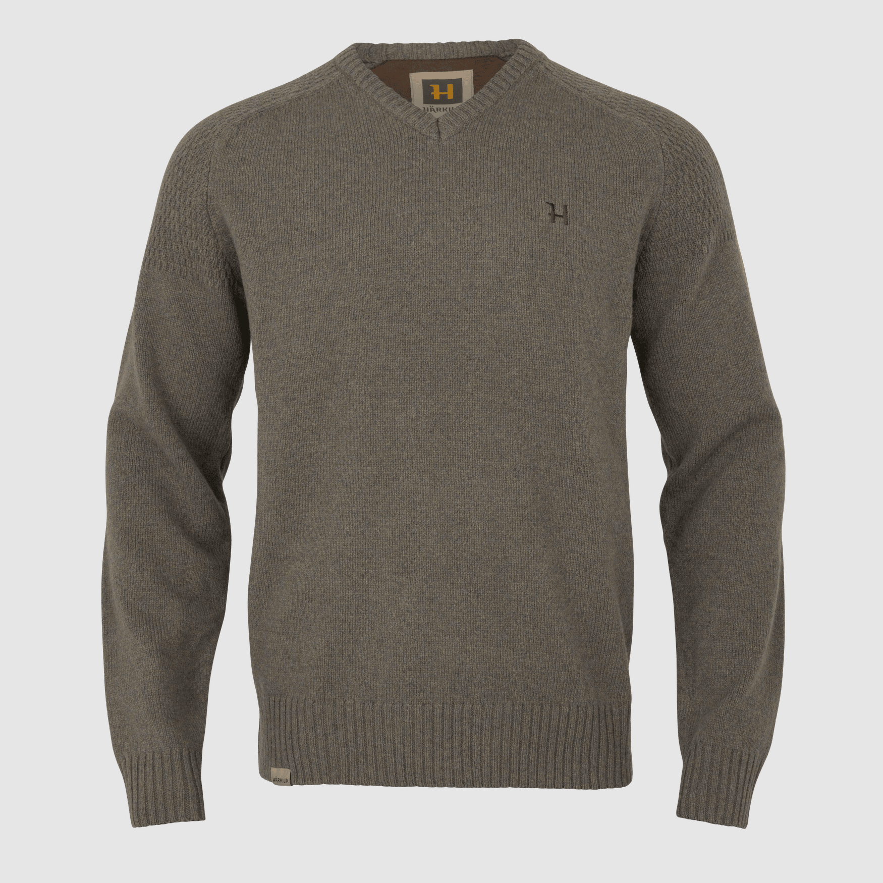 Härkila Vincent Merino V-Neck Suéter Hombre Arena Oscura 3XL
