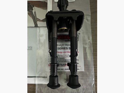 Harris Zweibein SBRMP-Pica niedrig mit Rastung 12-24 cm klappbar mit Drehgelenk Neuwertig! NP 210 Euro