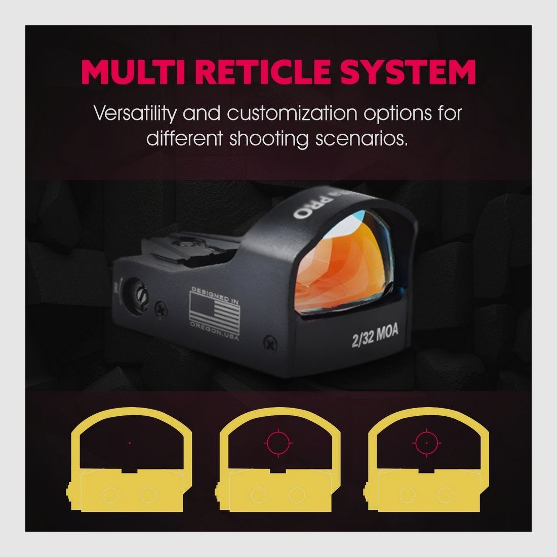 ADE RD3-012-PRO Red Dot Sight Activated by Movement with Multiple Reticle for Docter, image 10 of 18