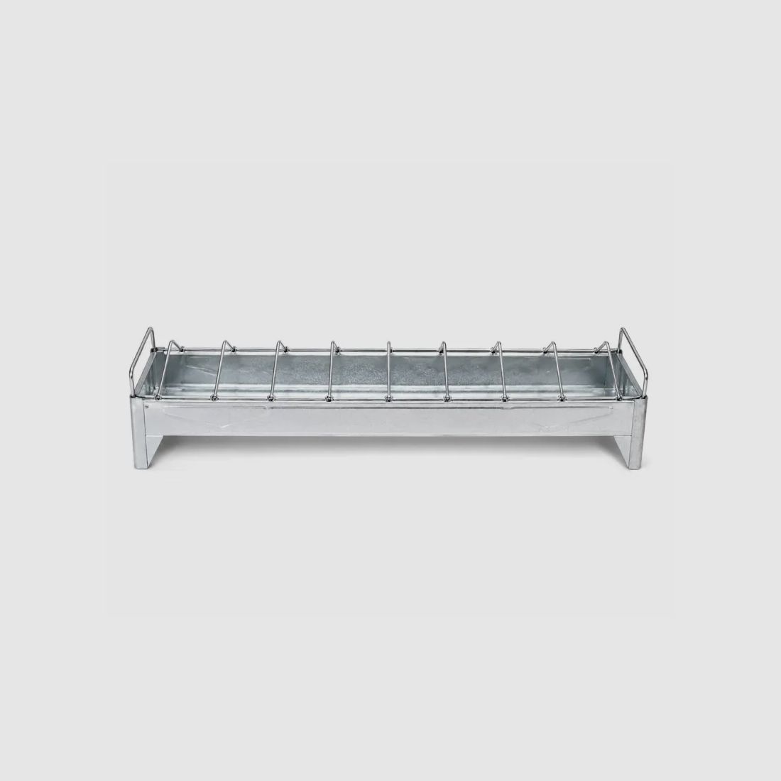 Mangiatore lineare zincato da 50 cm per pollame, immagine 3 di 8