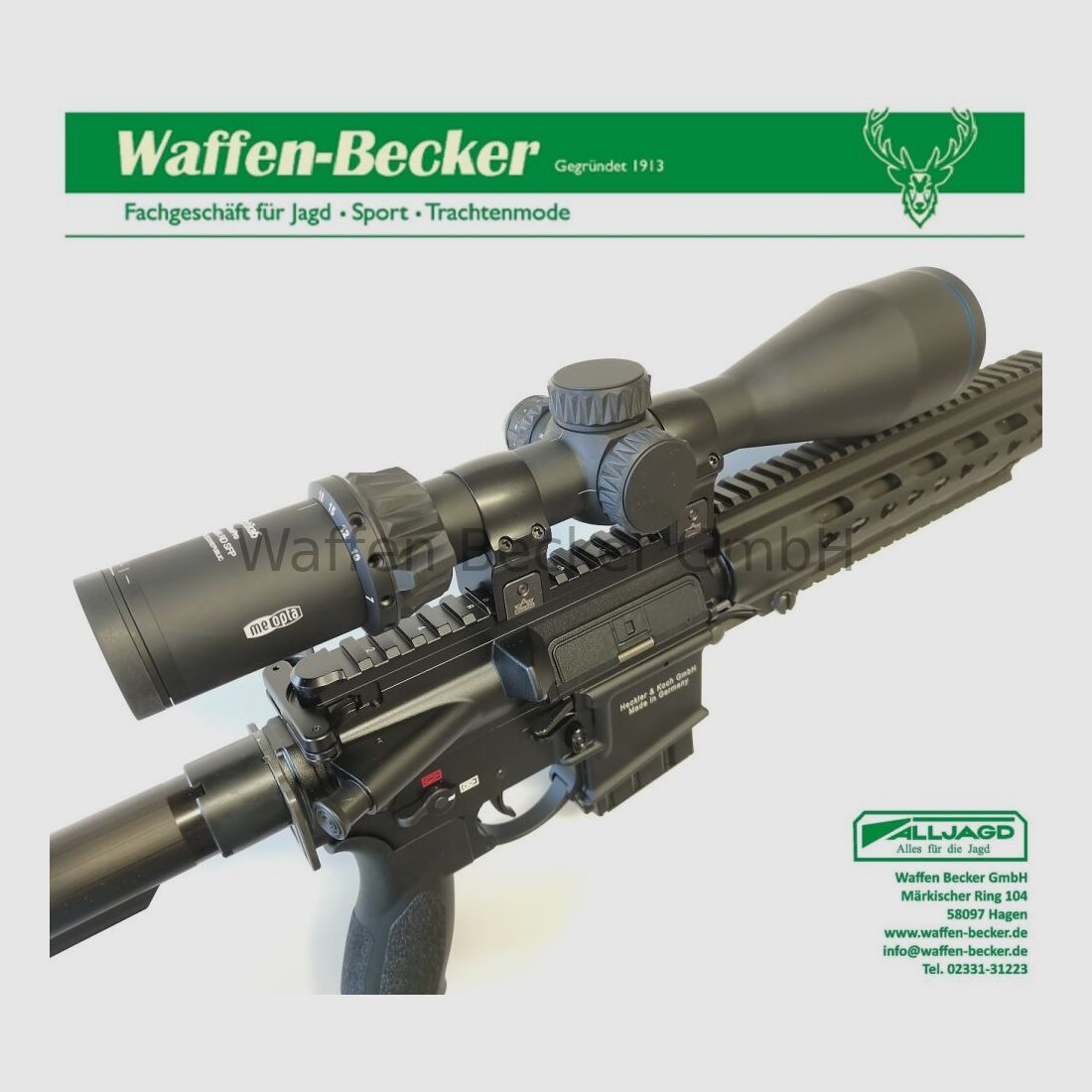 Heckler & Koch HK MR223 A3 Slim-Line H-Key 16,5" + Meopta Optica 6