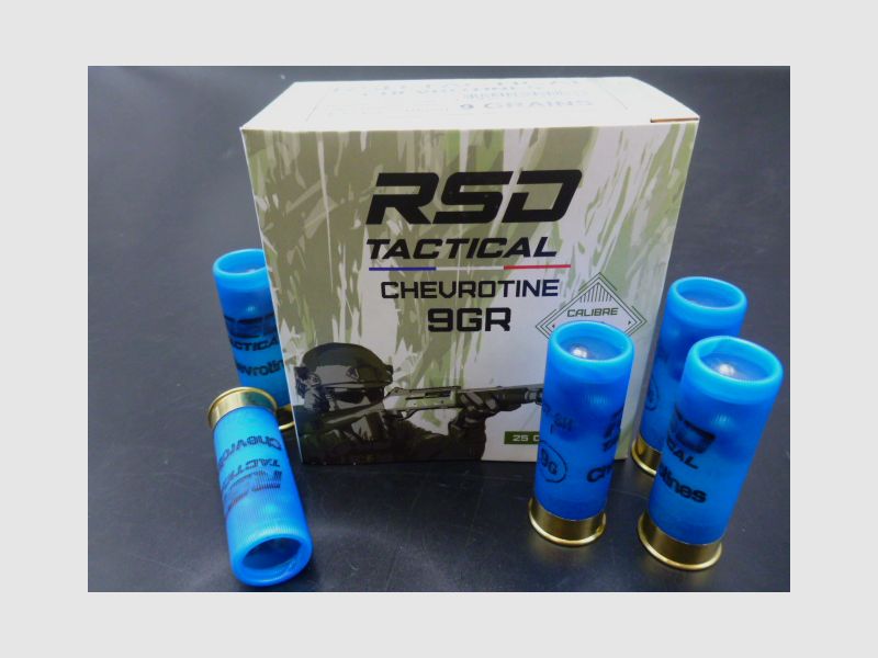 Patronen RSD Tactical Schrot 9 Grains Kaliber 12/67 (Packung mit 25), Bild 1 von 2