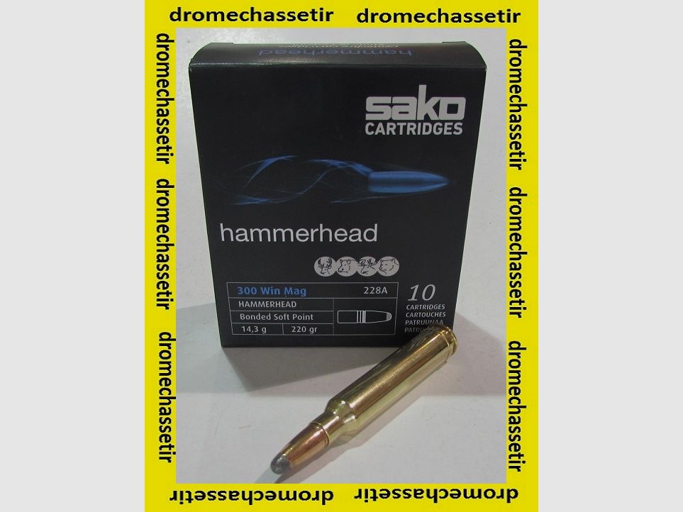 Scatola da 20 cartucce .300 Win Mag Sako Hammerhead 220 grains