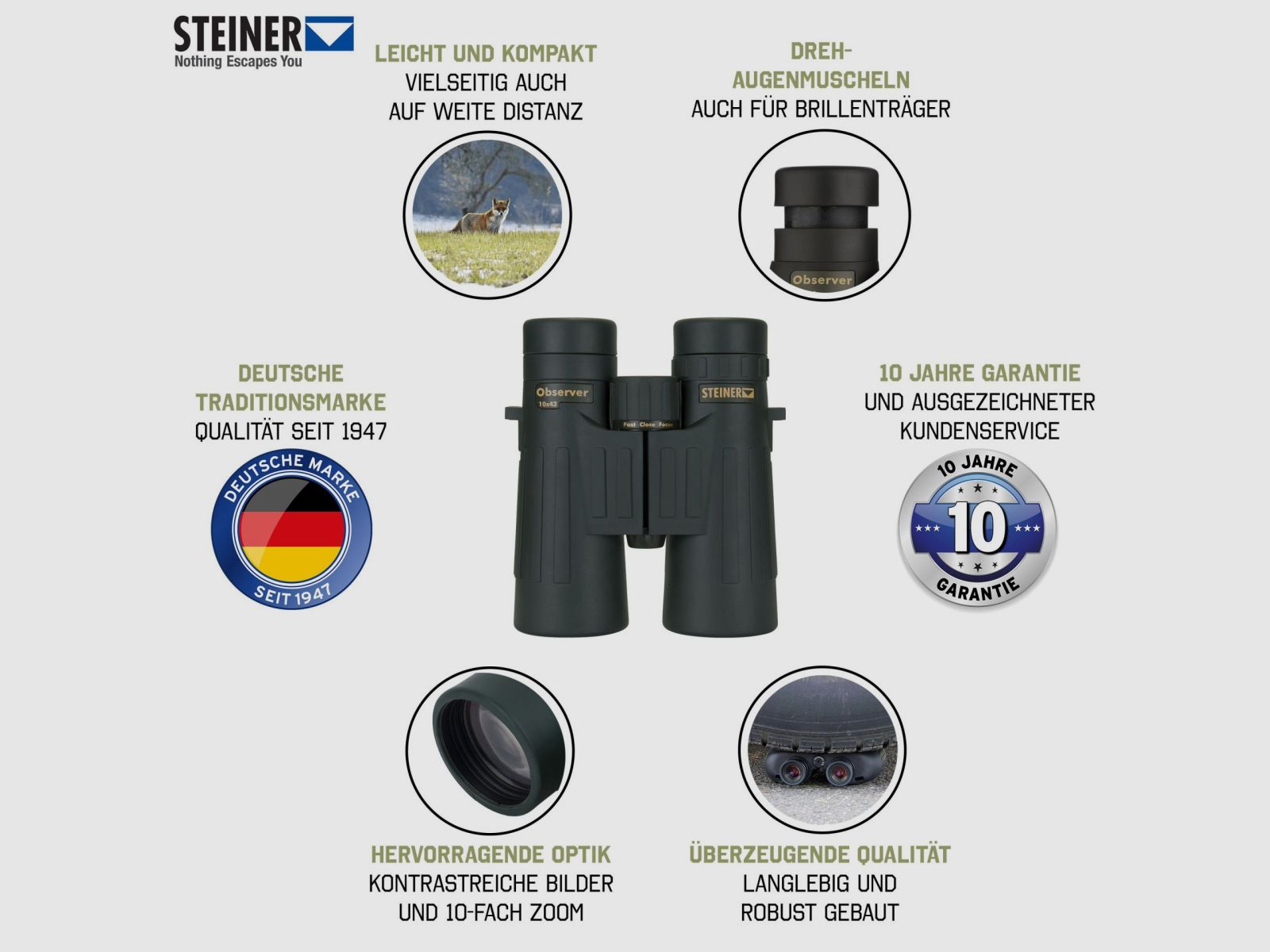 STEINER Fernglas Observer 10x42