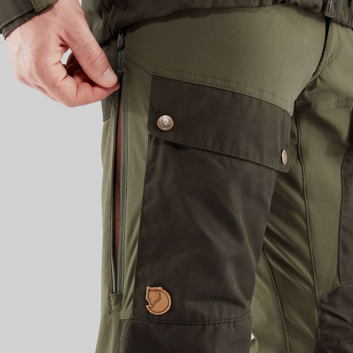 FJÄLLRÄVEN Keb Trousers M Long Dark Grey-Buckwheat Brown