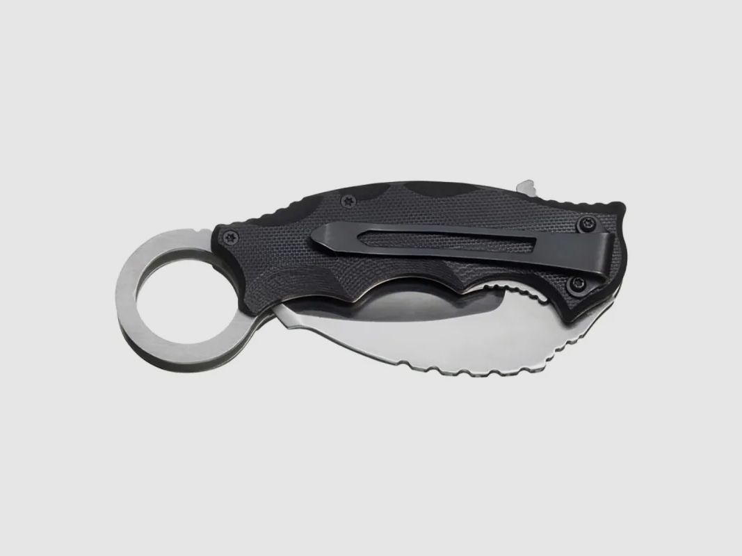 Alpha Kilo Messer - 7 cm Karambit Klinge aus 440A Stahl - Griff G10 Schwarz, Bild 2 von 4