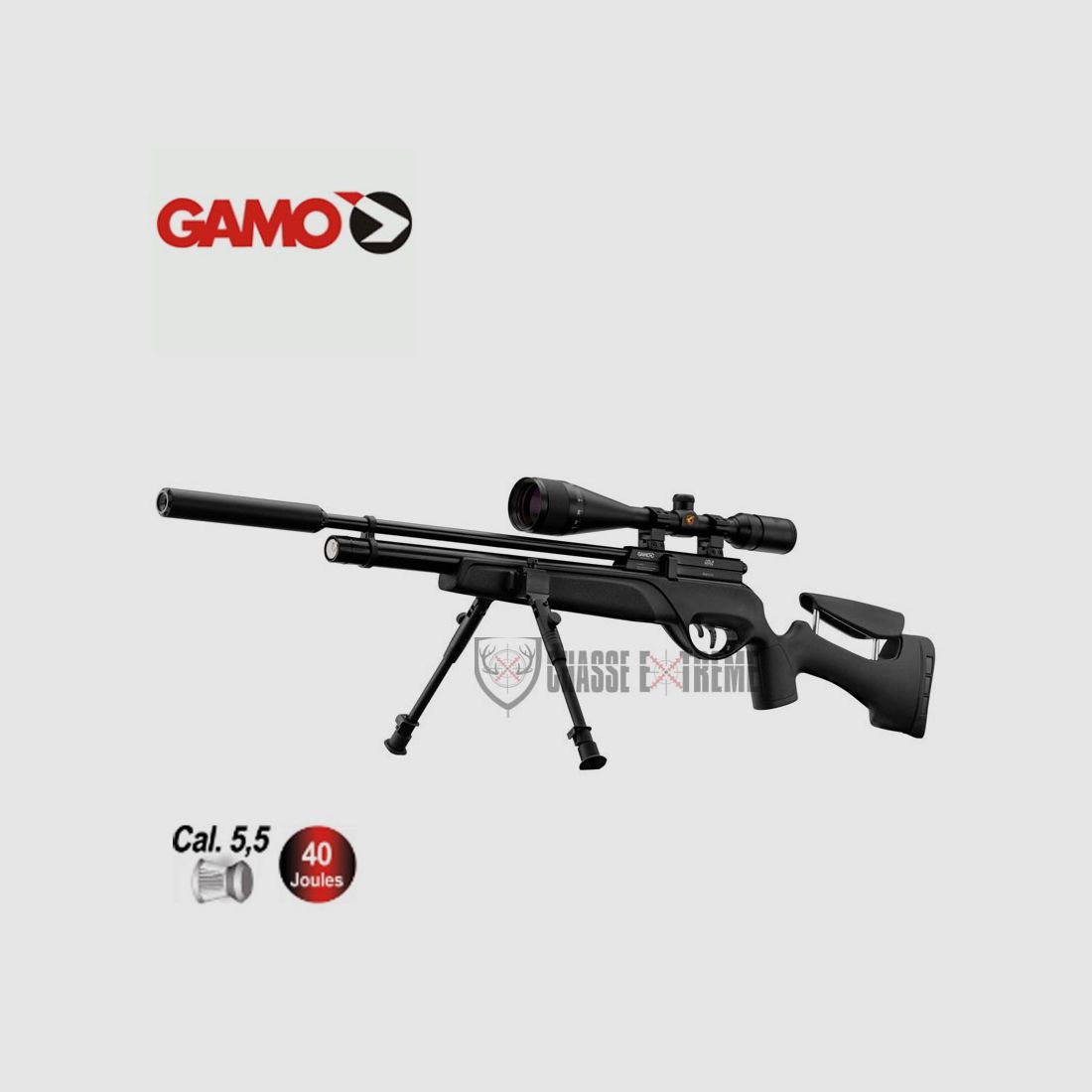 Pack Repetierbüchse GAMO Hpa Pcp + 6-24x50 + Schalldämpfer + Zweibein 40 Joules, Bild 1 von 6