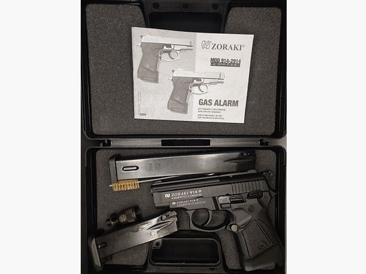 Zoraki 914 brunito pistola a salve 9mm P.A.K. PTB (1070) 2 caricatori (1 x 25 colpi) - come nuova.