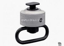Anschütz ONE hand stop with strap bracket .22 rifles silver/black 6226