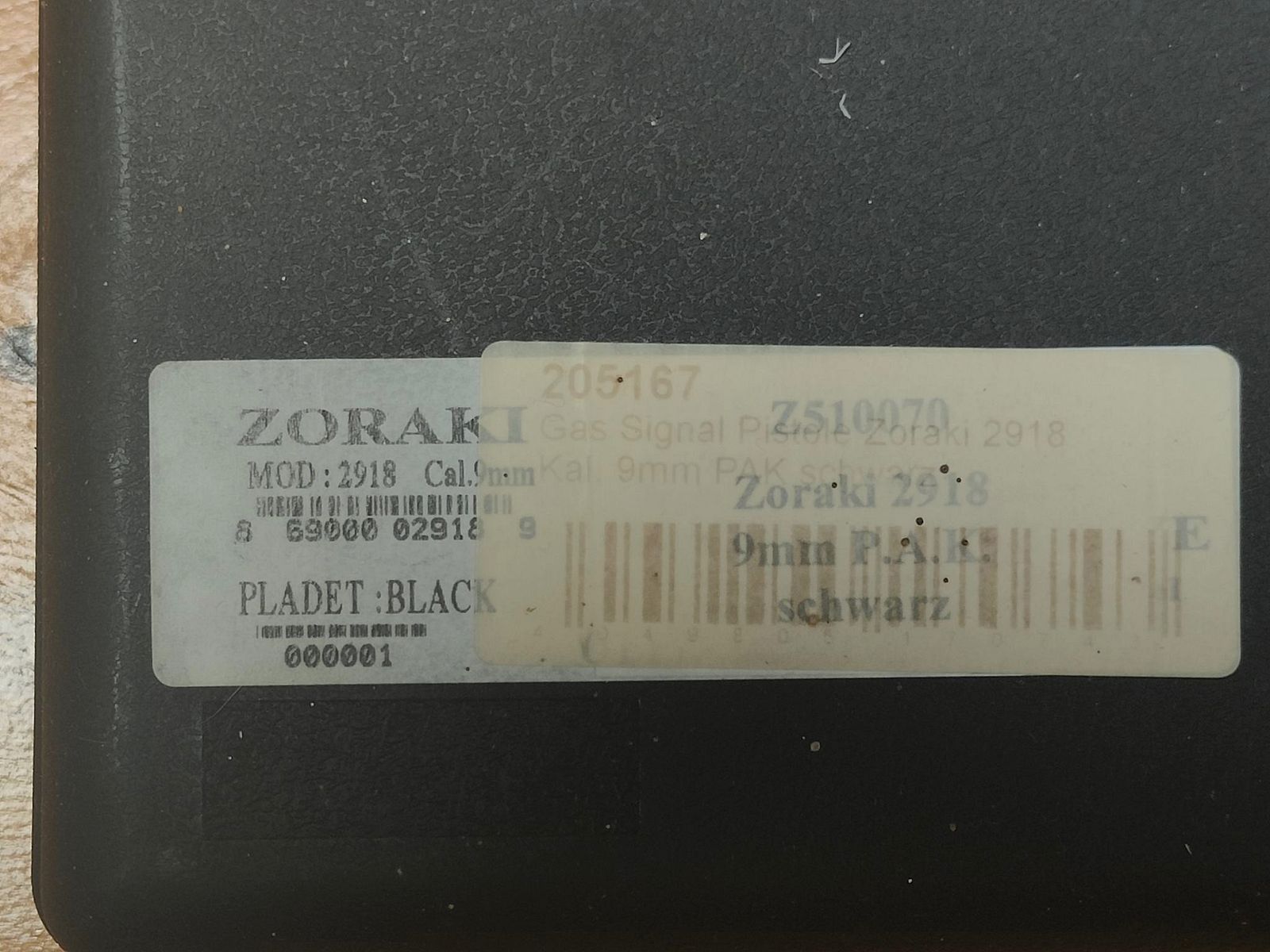 Pistola de fogueo Zoraki 2918 Cal. 9mm