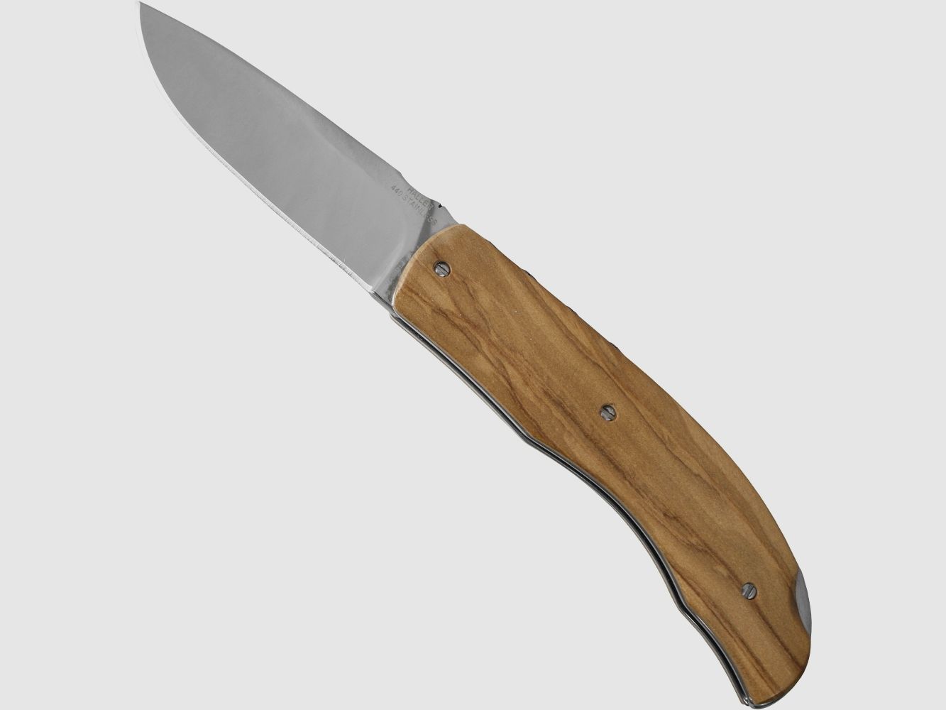 Taschenmesser Olivenholzgriff mit schnem Filework 42a konform legal fhren