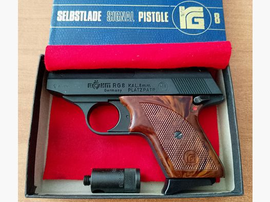 Seltene Röhm RG 8 im Kaliber 8 mm Knall/ PTB 412 mit OVP!