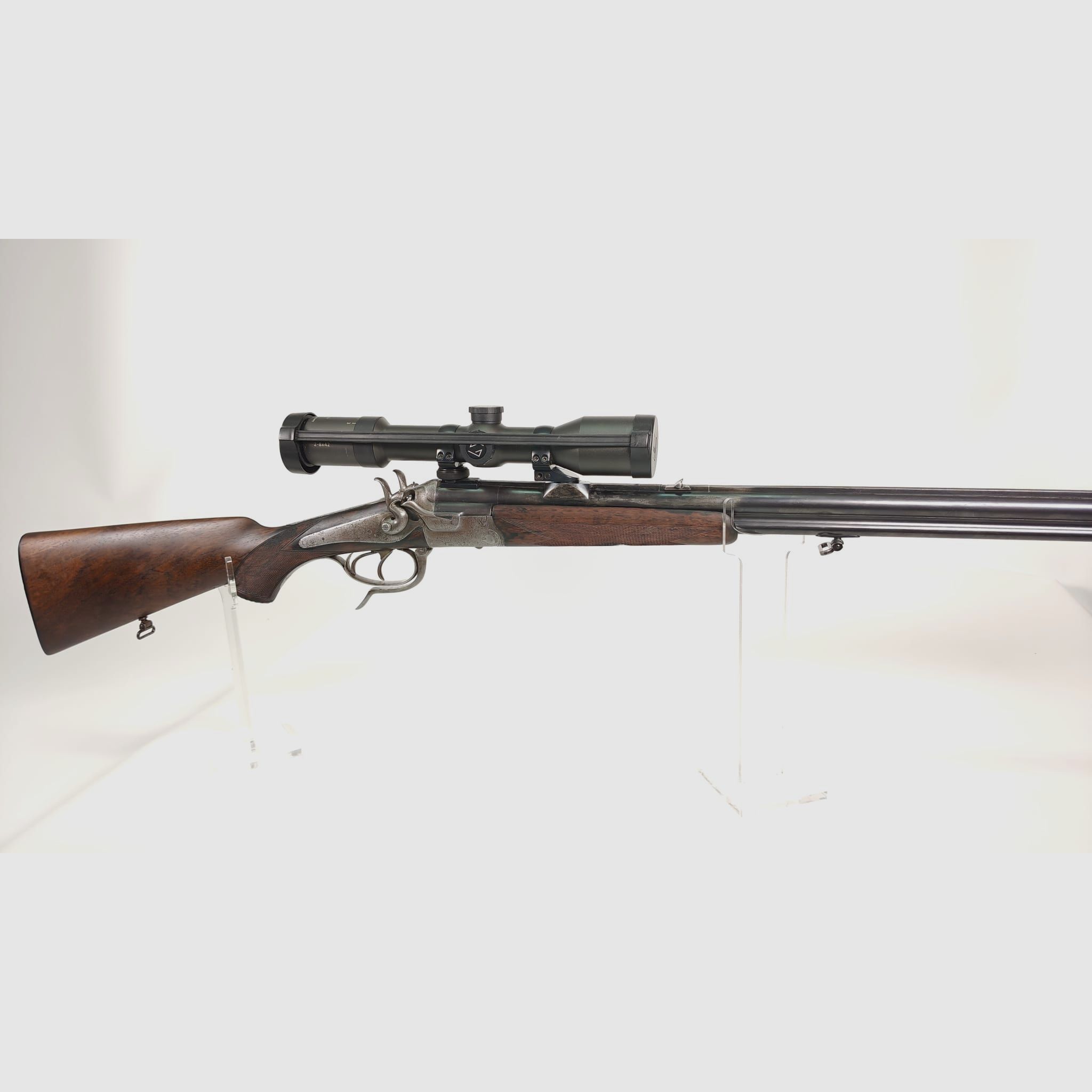 Suhler Jagdhütte Hahn-Bockbüchsflinte 5,6x52 R / 16/70 avec Zeiss Duralyt 2–8x42, image 2 sur 8