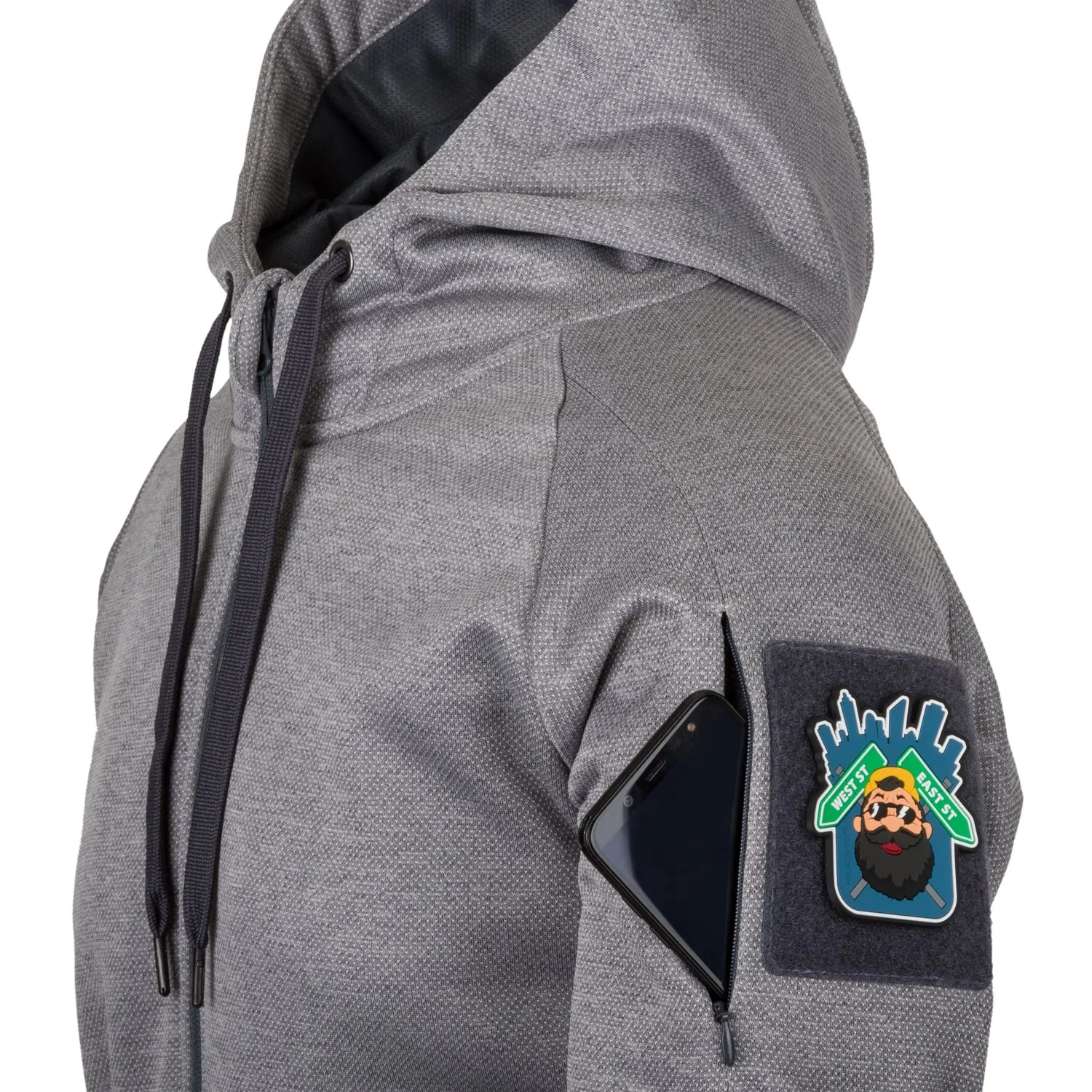 Helikon-Tex - Bluza Urban Tactical Hoodie (FullZip) - Czarny - BL-UHF-PO-01, zdjęcie 4 z 9