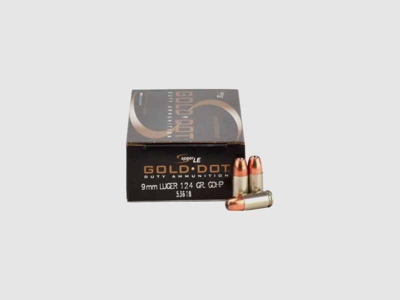 Speer Gold Dot 9mm Luger 124GR GDHP 50 Patronen