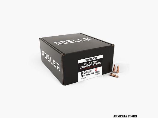 PALLE DA RICARICA – NOSLER – 30 Cal (.308″) 155gr (10.0 grams) HPBT Custom Competition® -45369